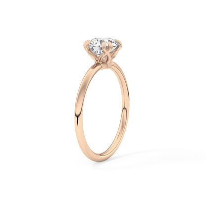 Round Solitaire Lab Grown Diamond Engagement Ring