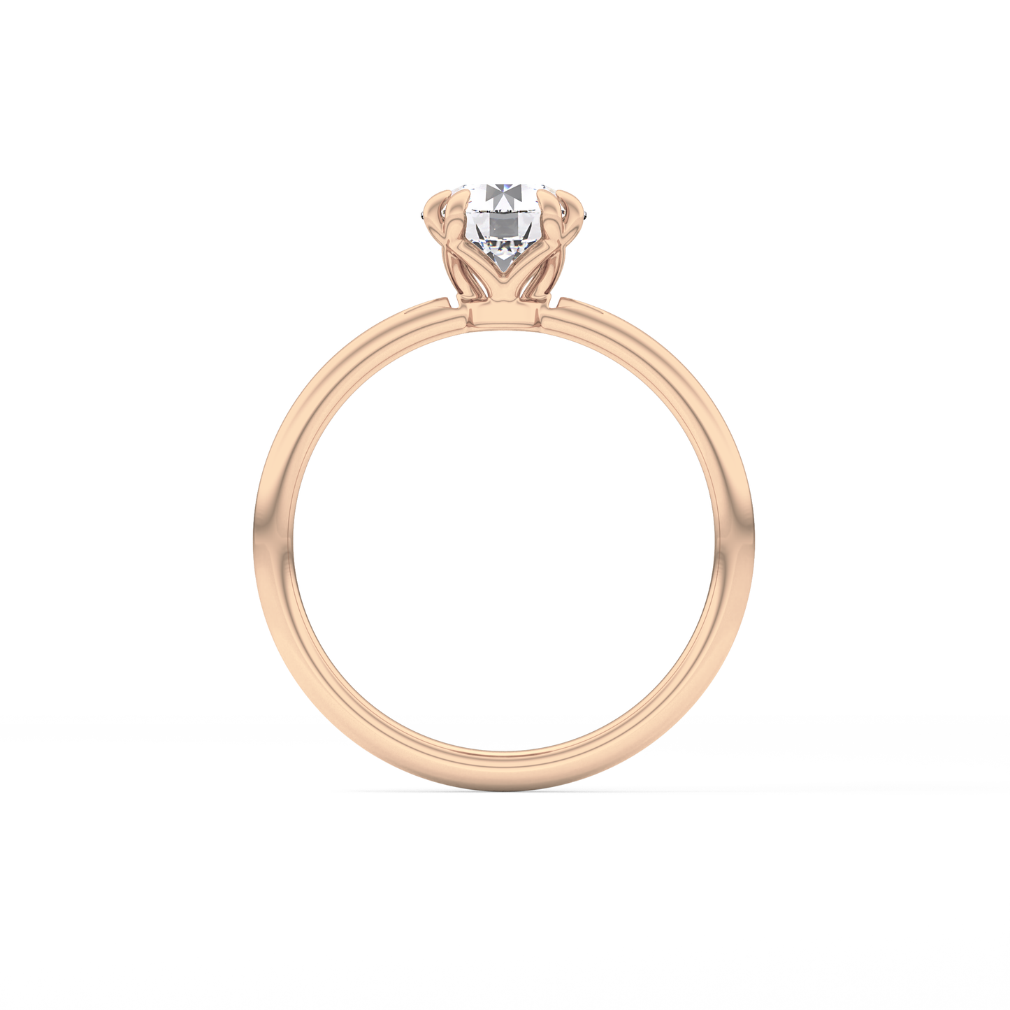 Round Solitaire Lab Grown Diamond Engagement Ring