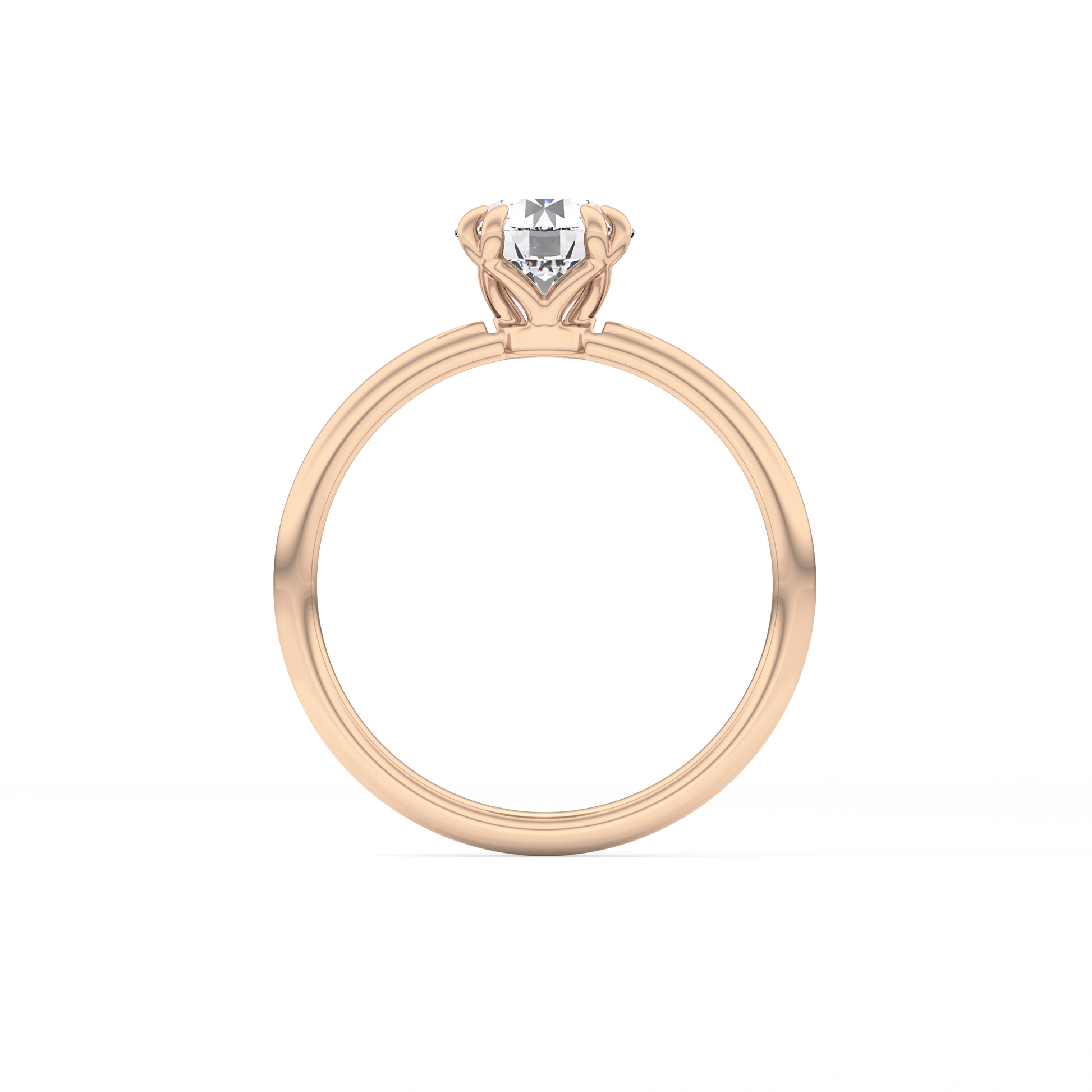 Round Solitaire Lab Grown Diamond Engagement Ring