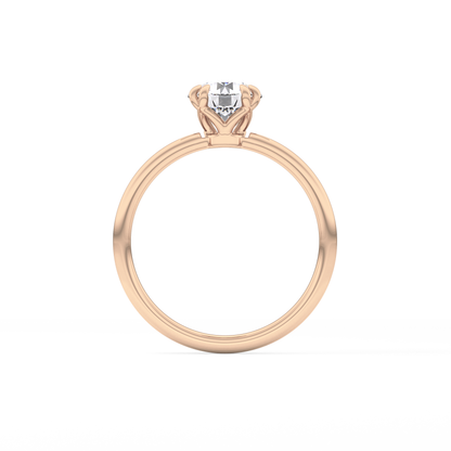 Round Solitaire Lab Grown Diamond Engagement Ring