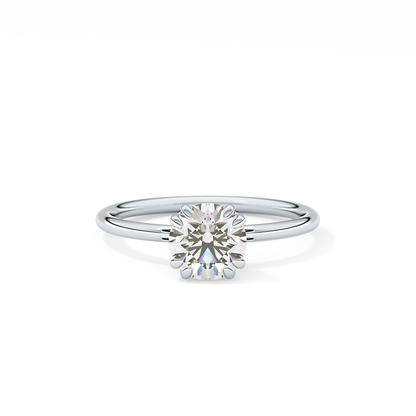 Round Solitaire Lab Grown Diamond Engagement Ring