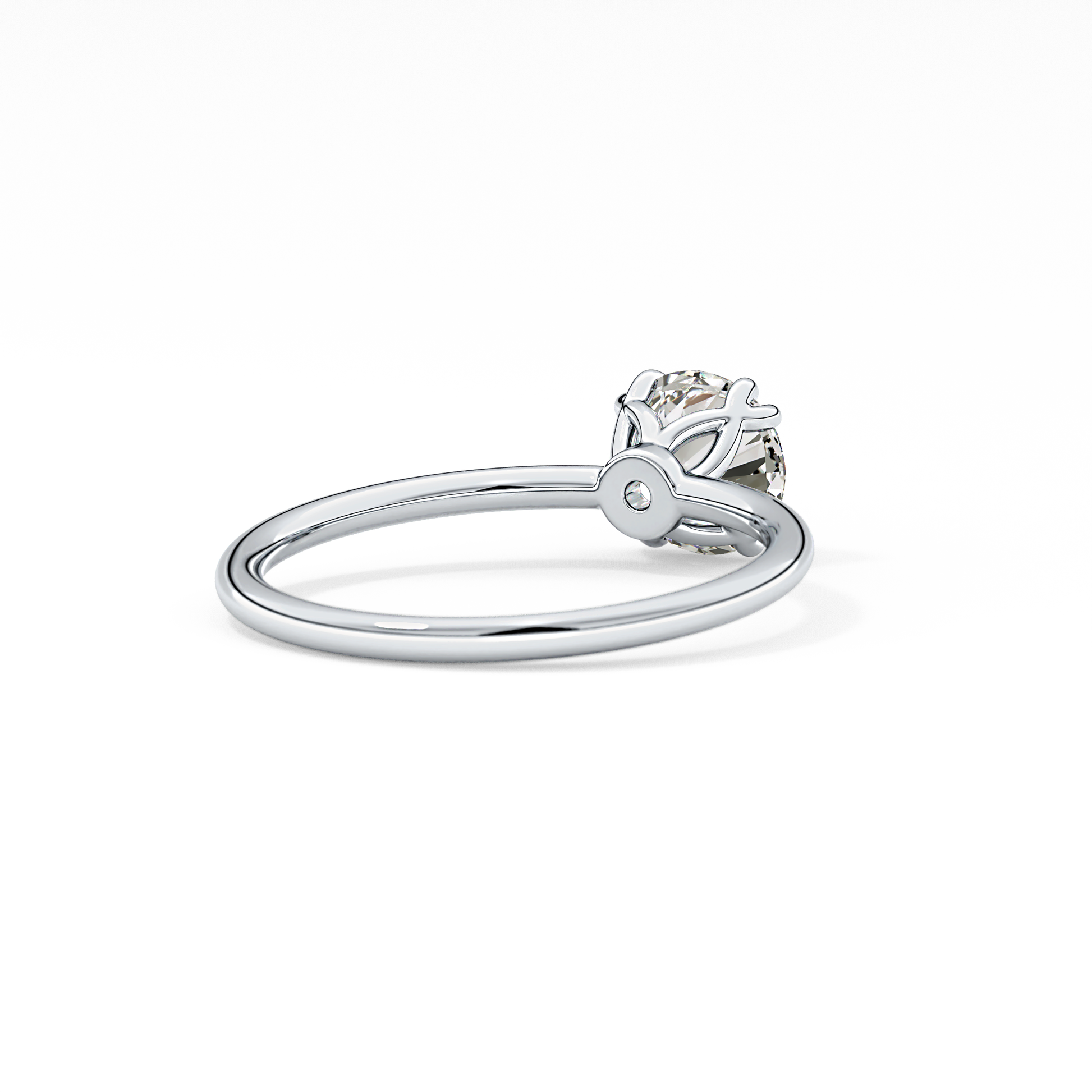 Round Solitaire Lab Grown Diamond Engagement Ring