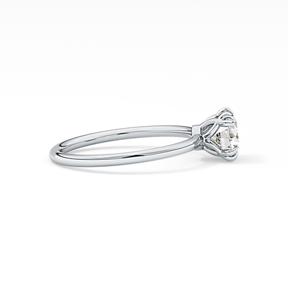 Round Solitaire Lab Grown Diamond Engagement Ring