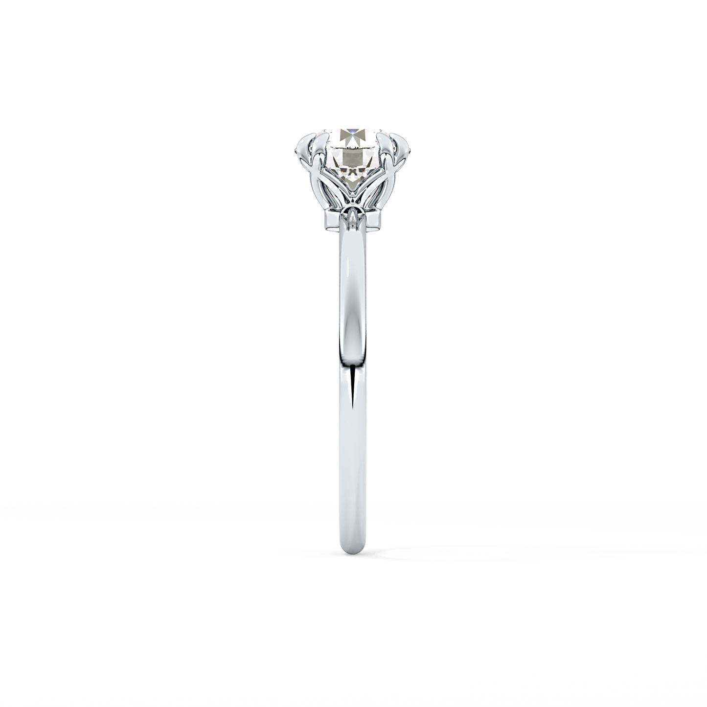 Round Solitaire Lab Grown Diamond Engagement Ring