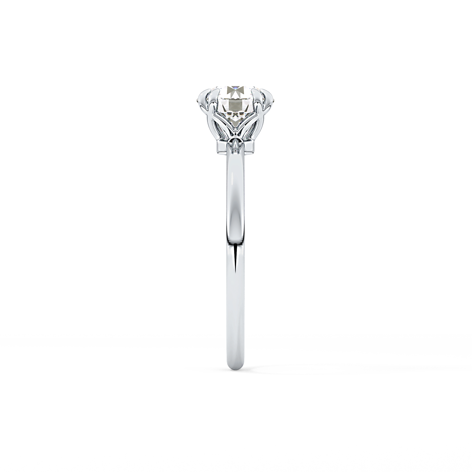 Round Solitaire Lab Grown Diamond Engagement Ring