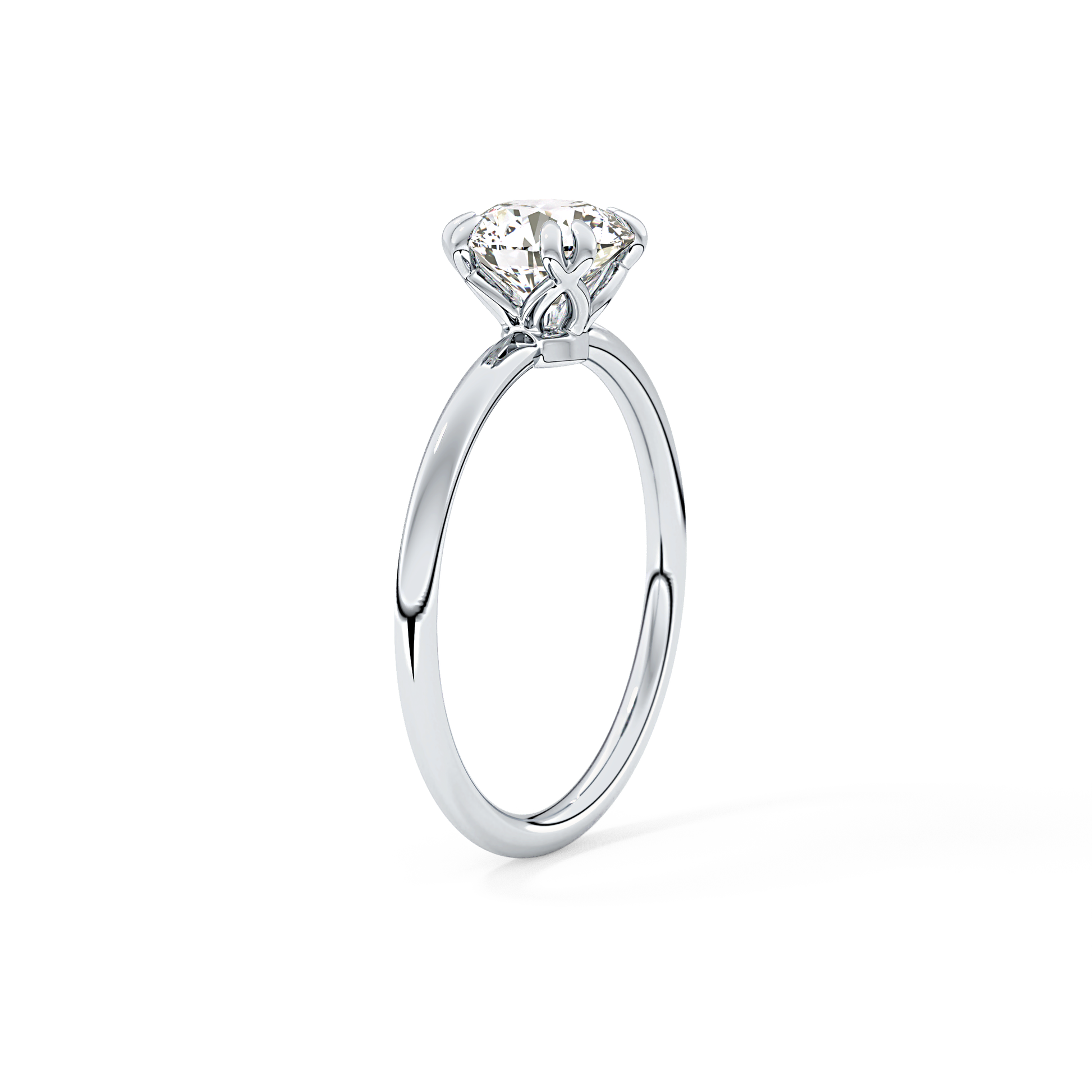 Round Solitaire Lab Grown Diamond Engagement Ring