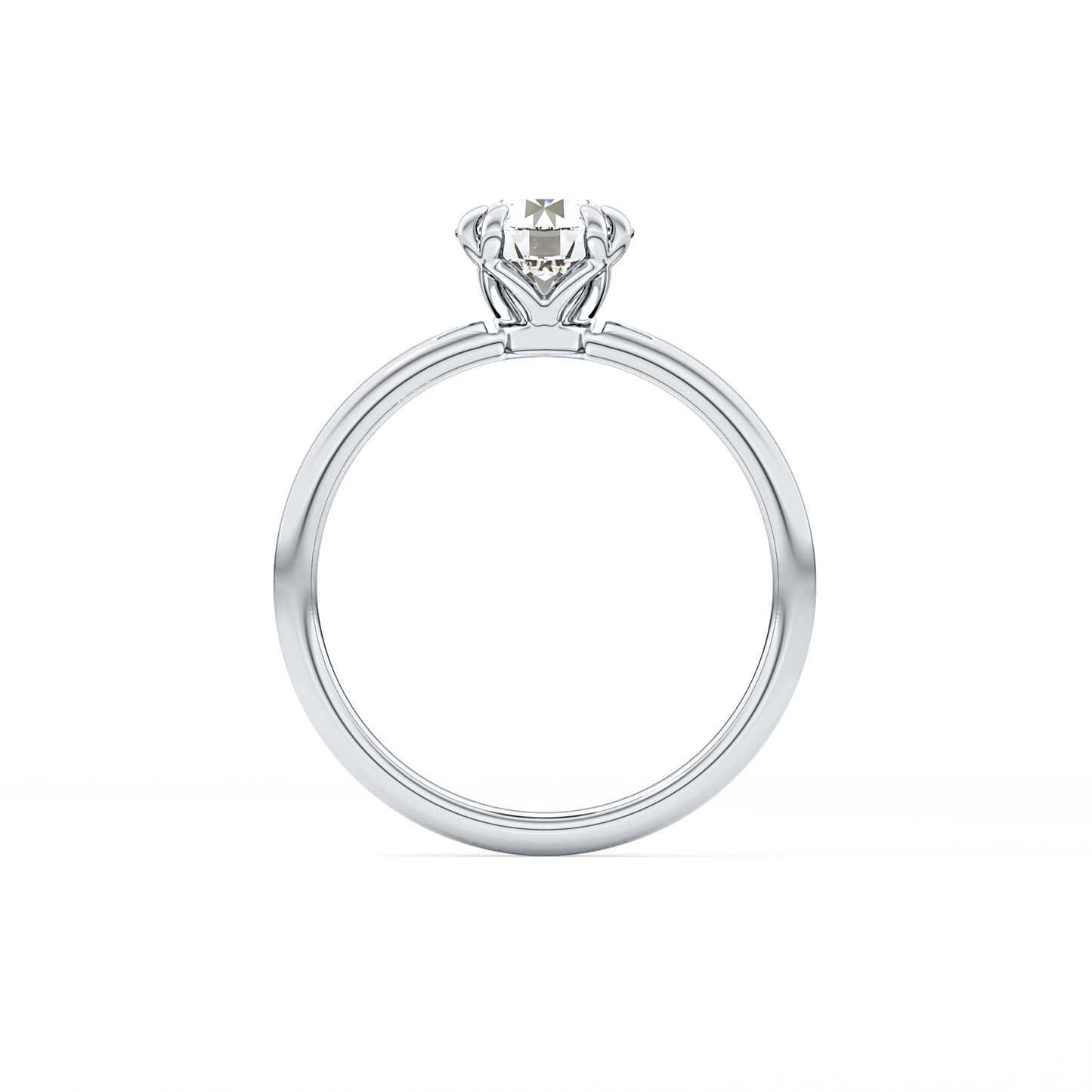 Round Solitaire Lab Grown Diamond Engagement Ring