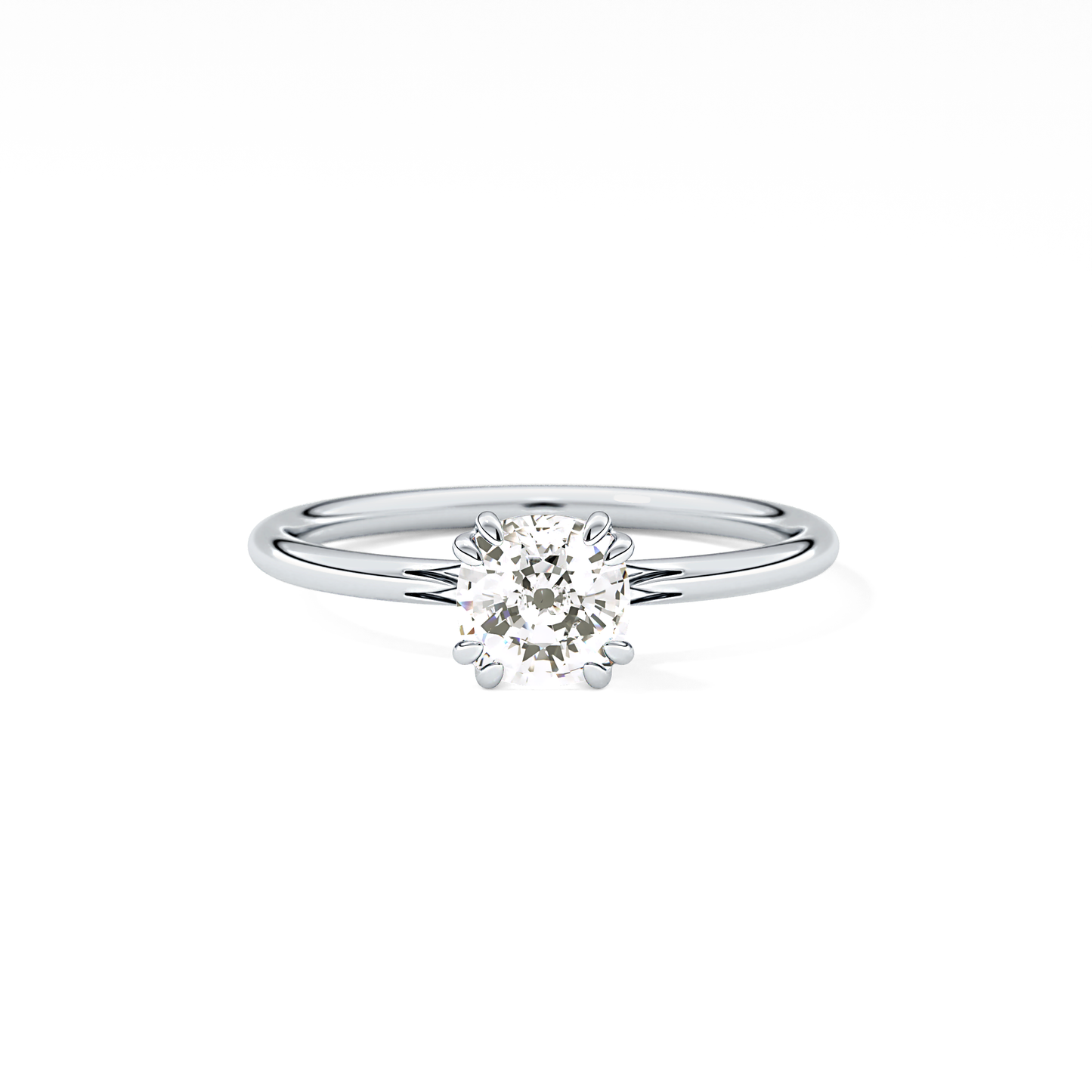Cushion Solitaire Lab Grown Diamond Engagement Ring