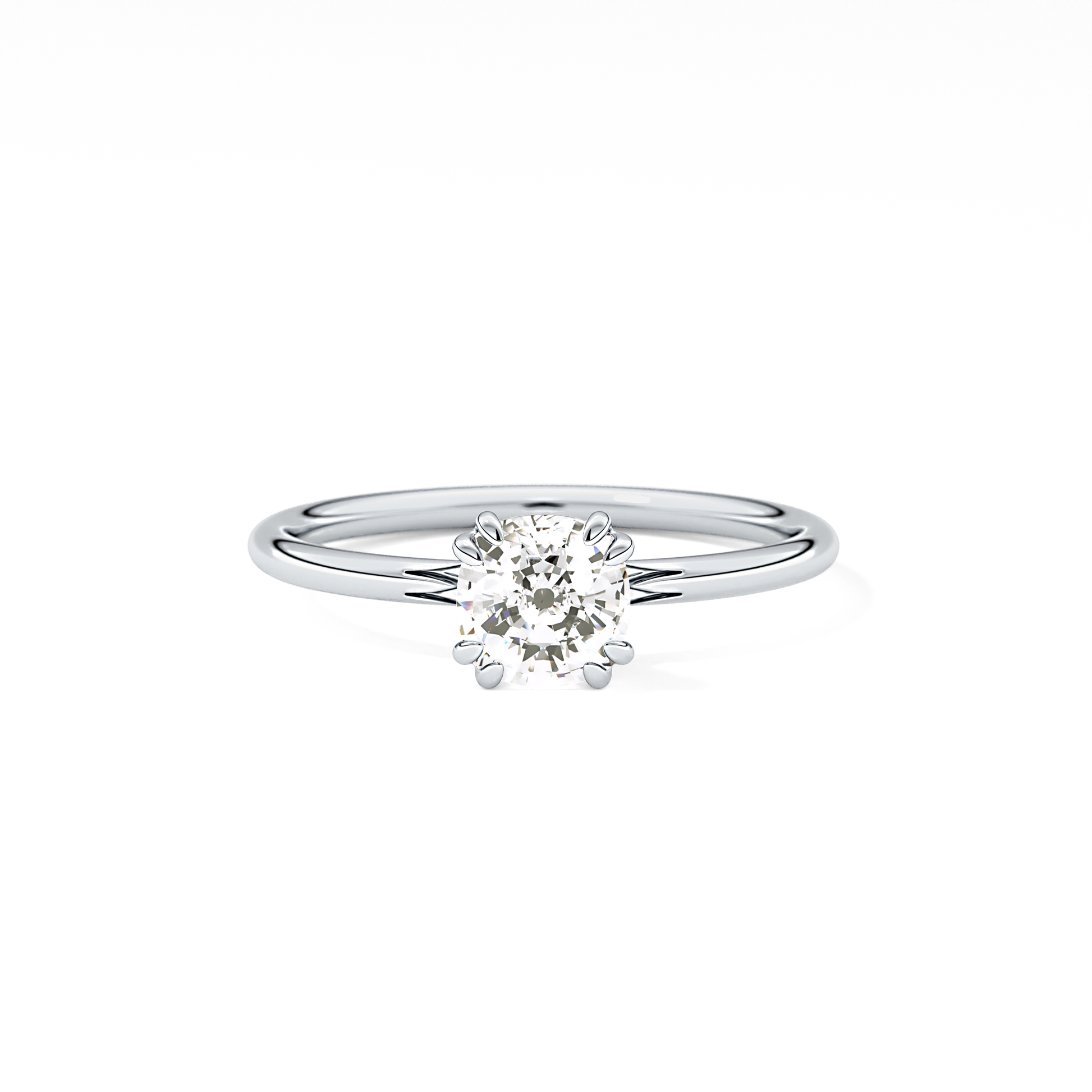 Cushion Solitaire Lab Grown Diamond Engagement Ring