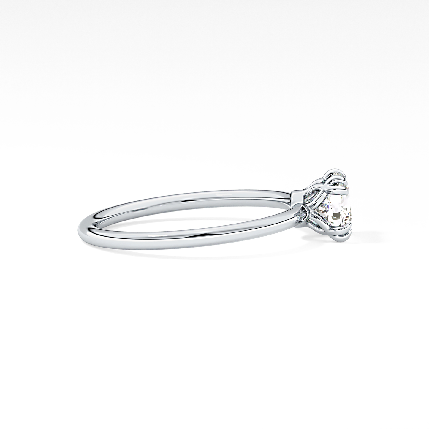 Cushion Solitaire Lab Grown Diamond Engagement Ring