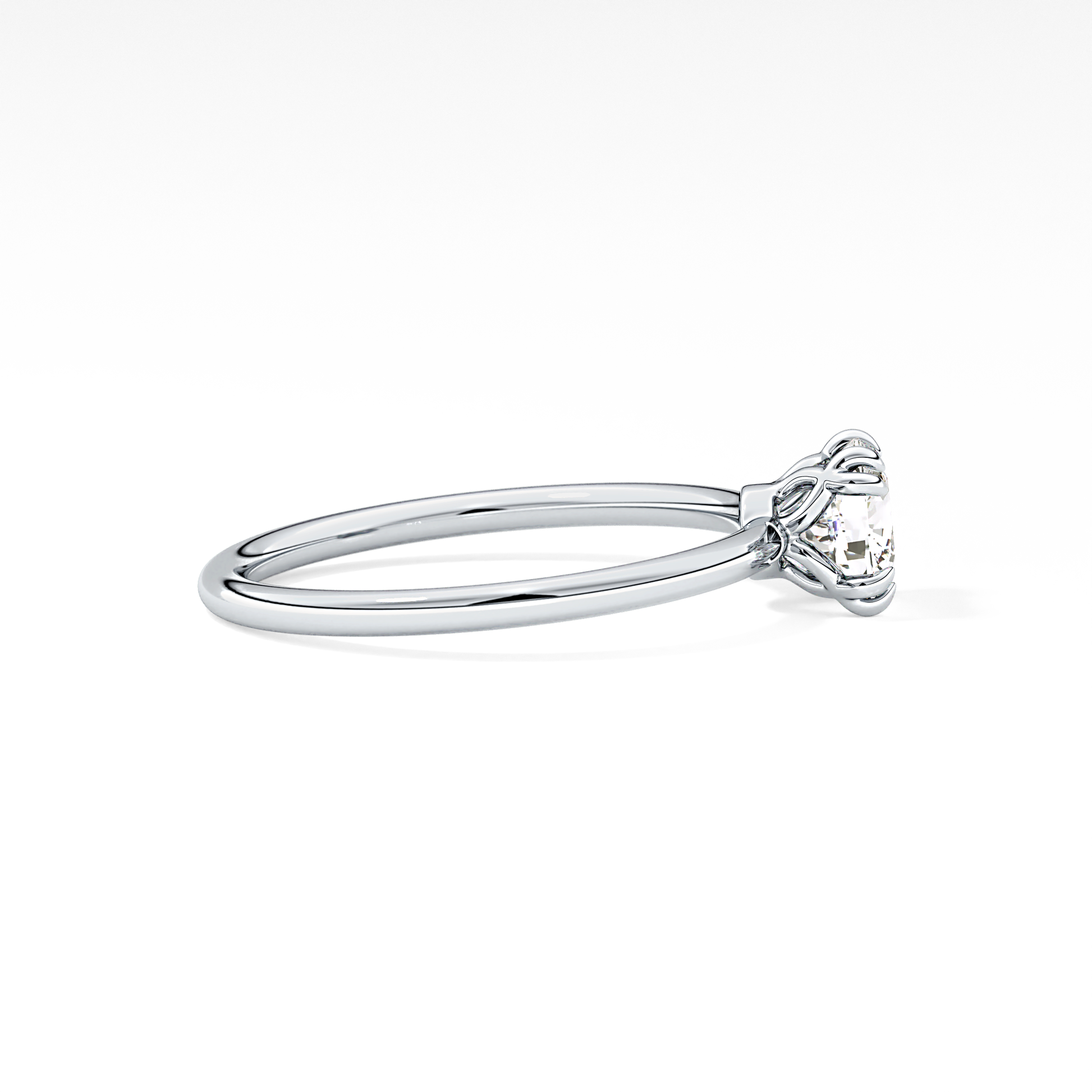 Cushion Solitaire Lab Grown Diamond Engagement Ring