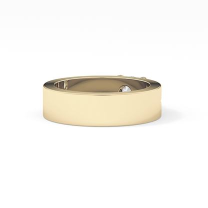 Round Cut 0.59 Carat Moissanite Men's Wedding Band – Tenison Setting & Solitaire Style in Gold 10