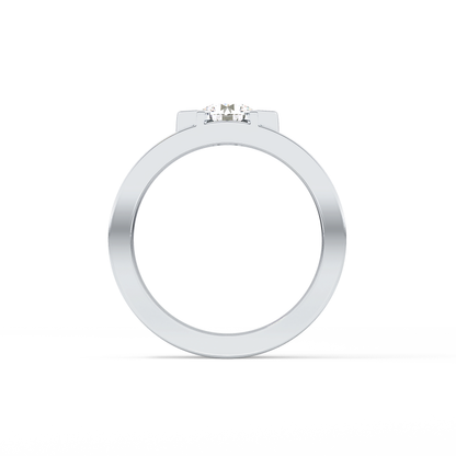 Round Cut 0.59 Carat Moissanite Men's Wedding Band – Tenison Setting & Solitaire Style in Gold 8