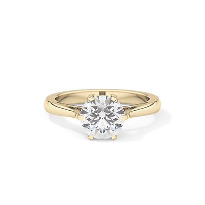 Round Solitaire Lab Grown Diamond Engagement Ring