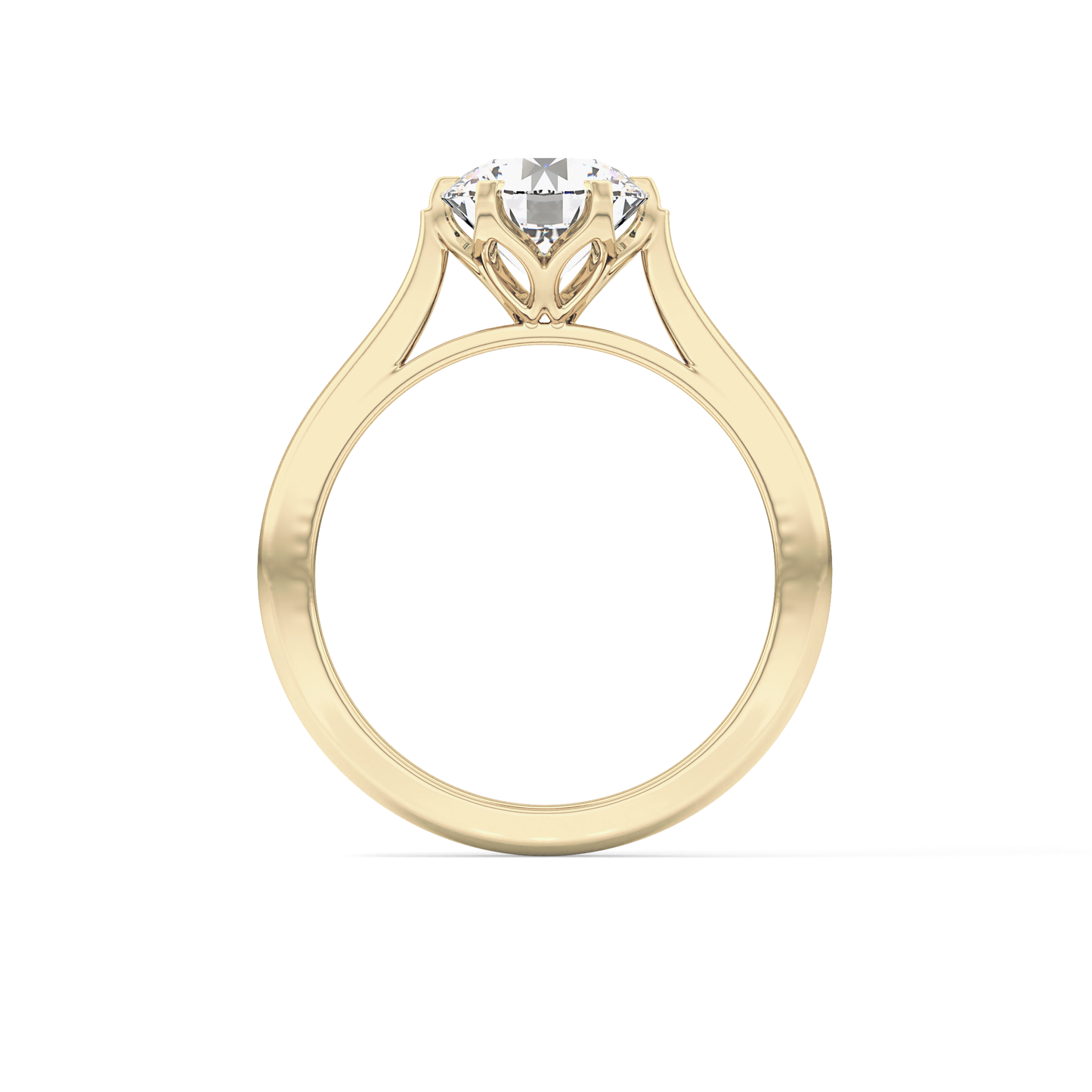 Round Solitaire Lab Grown Diamond Engagement Ring