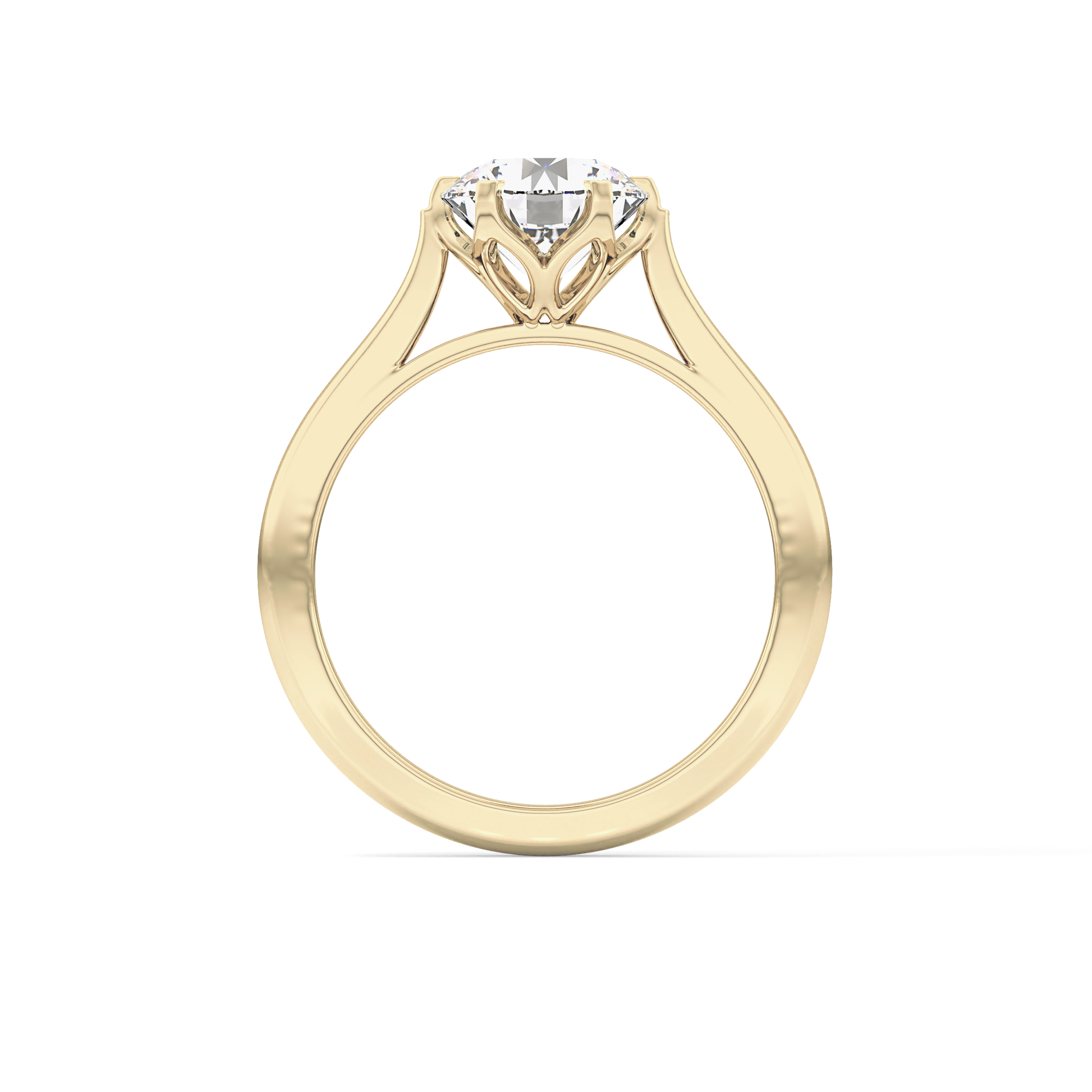 Round Solitaire Lab Grown Diamond Engagement Ring