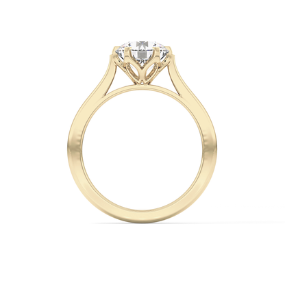 Round Solitaire Lab Grown Diamond Engagement Ring