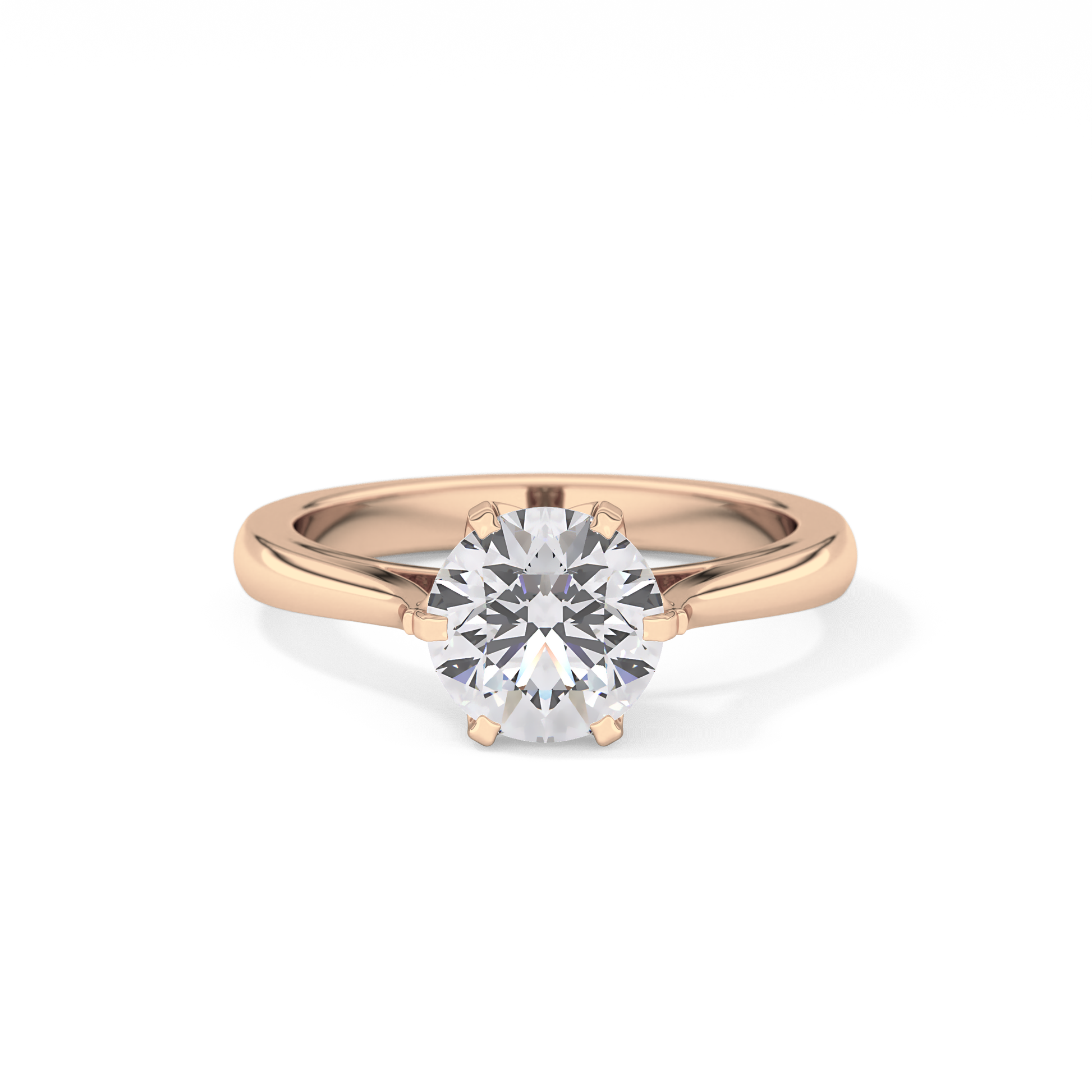 Round Solitaire Lab Grown Diamond Engagement Ring