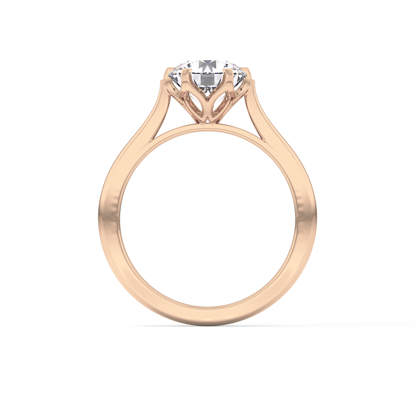 Round Solitaire Lab Grown Diamond Engagement Ring