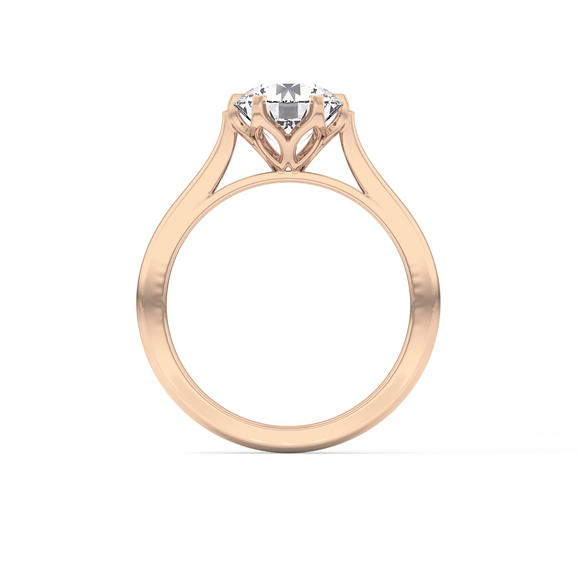 Round Solitaire Lab Grown Diamond Engagement Ring