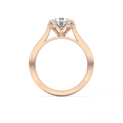 Round Solitaire Lab Grown Diamond Engagement Ring
