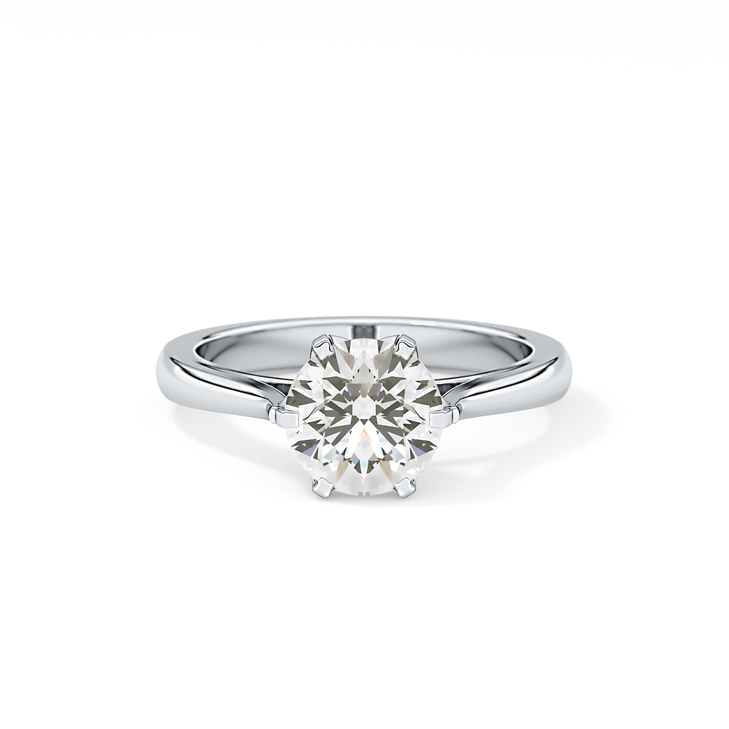 Round Solitaire Lab Grown Diamond Engagement Ring
