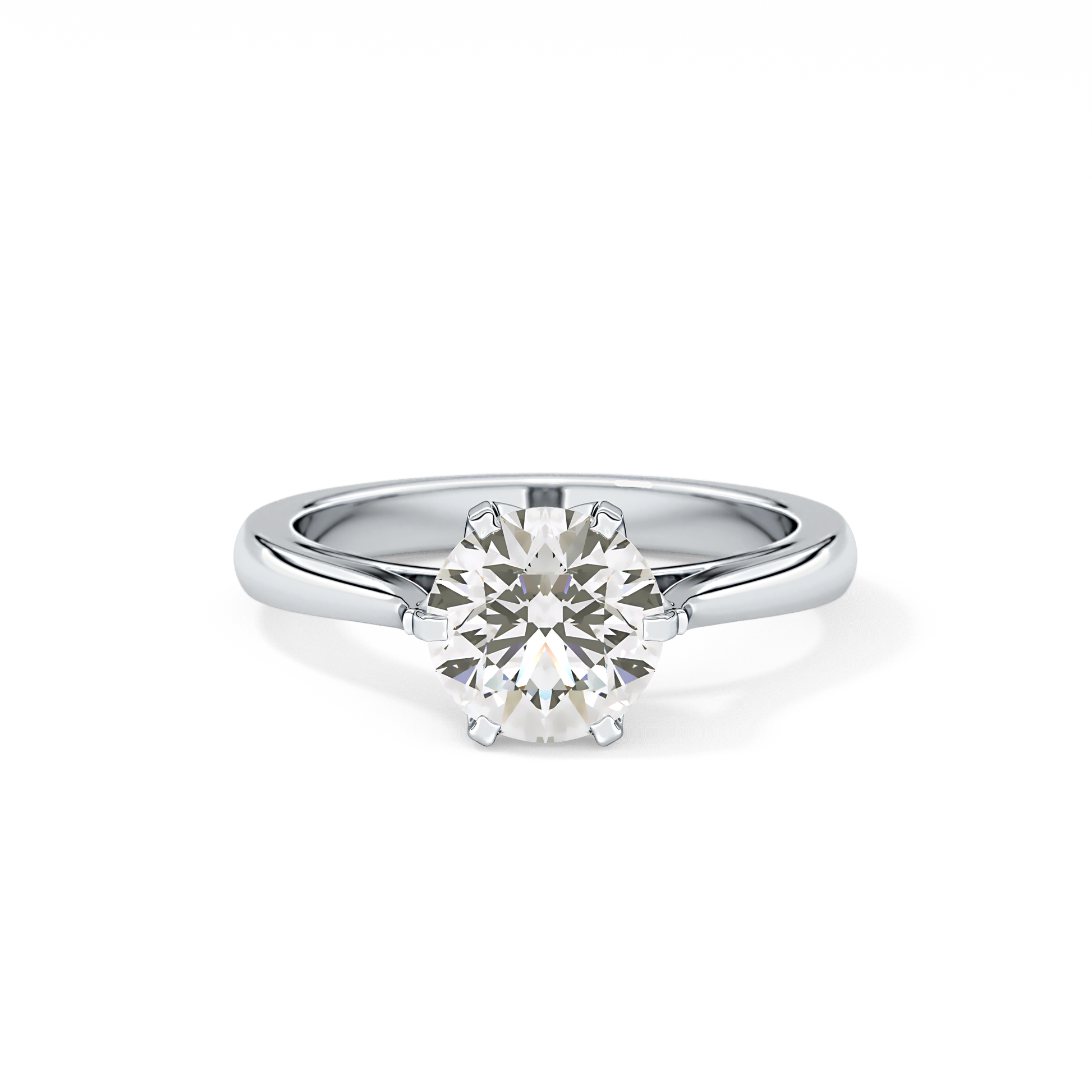 Round Solitaire Lab Grown Diamond Engagement Ring