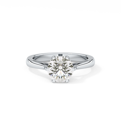 Round Solitaire Lab Grown Diamond Engagement Ring