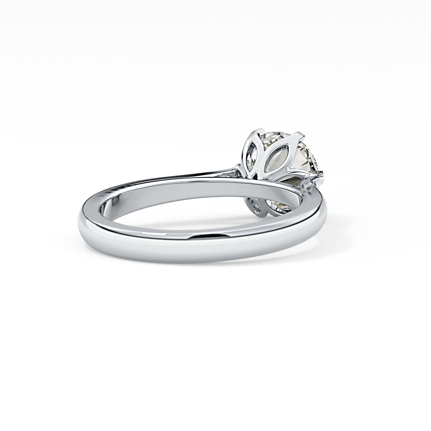 Round Solitaire Lab Grown Diamond Engagement Ring