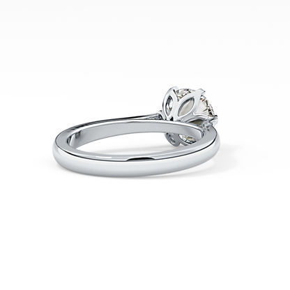 Round Solitaire Lab Grown Diamond Engagement Ring