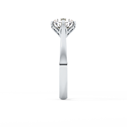 Round Solitaire Lab Grown Diamond Engagement Ring