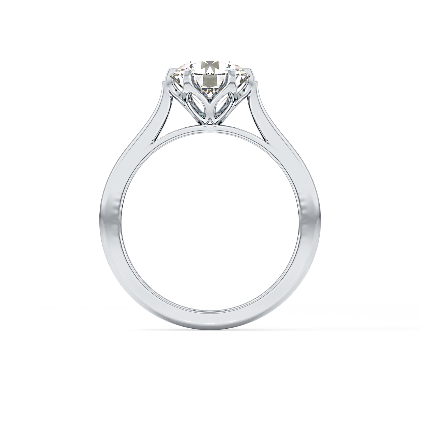 Round Solitaire Lab Grown Diamond Engagement Ring