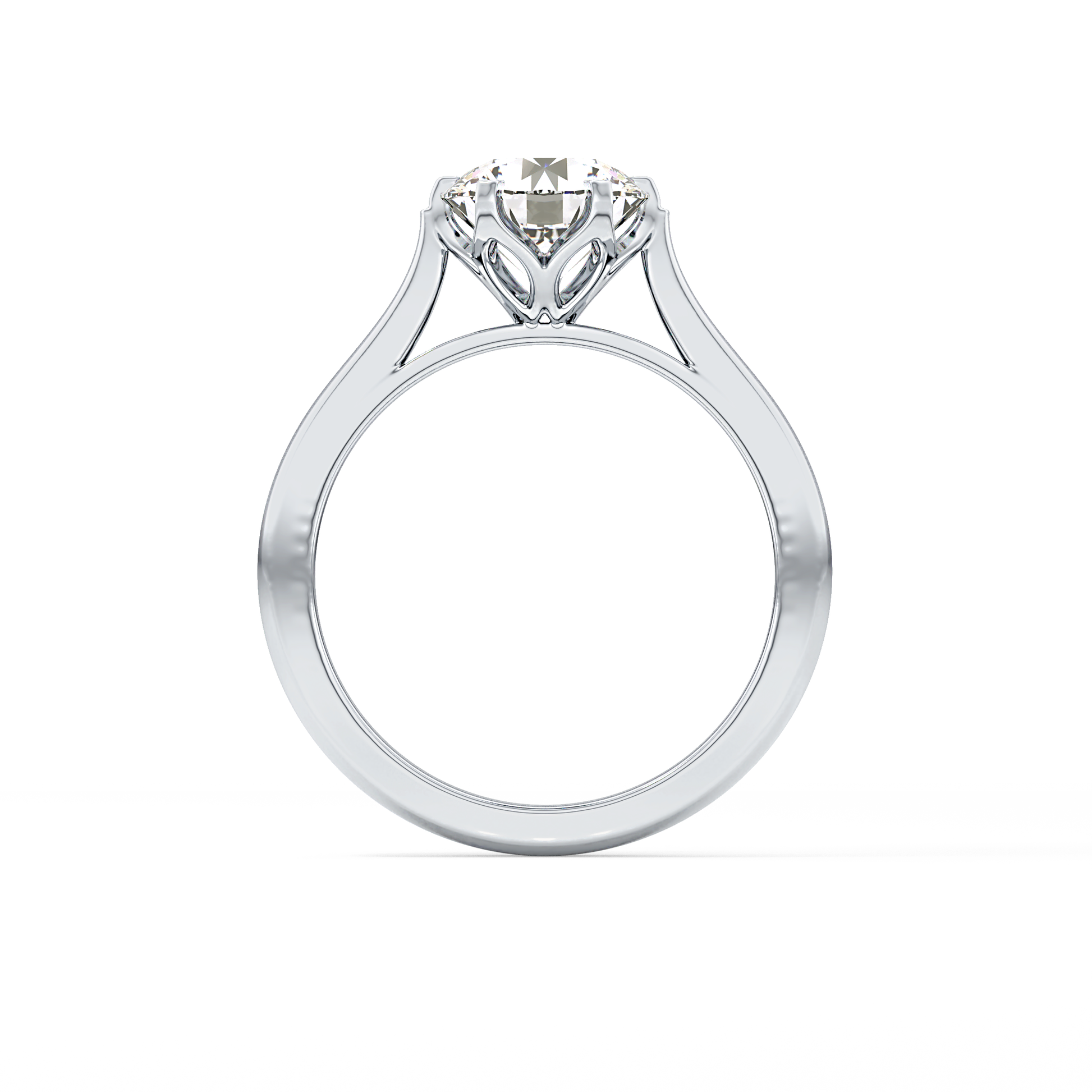 Round Solitaire Lab Grown Diamond Engagement Ring