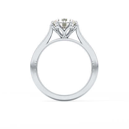 Round Solitaire Lab Grown Diamond Engagement Ring