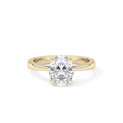 Oval Solitaire Lab Grown Diamond Engagement Ring
