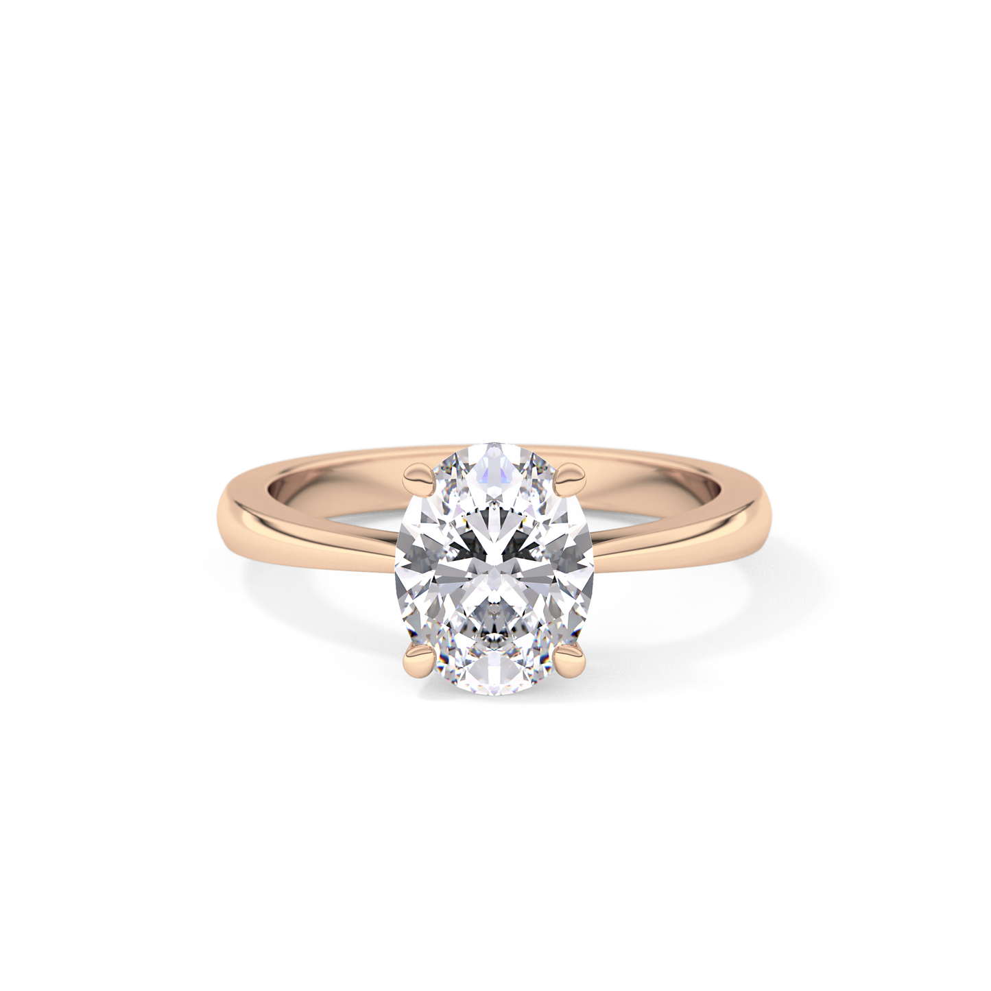 Oval Solitaire Lab Grown Diamond Engagement Ring