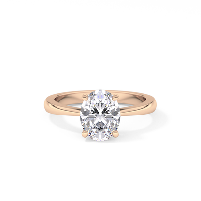 Oval Solitaire Lab Grown Diamond Engagement Ring