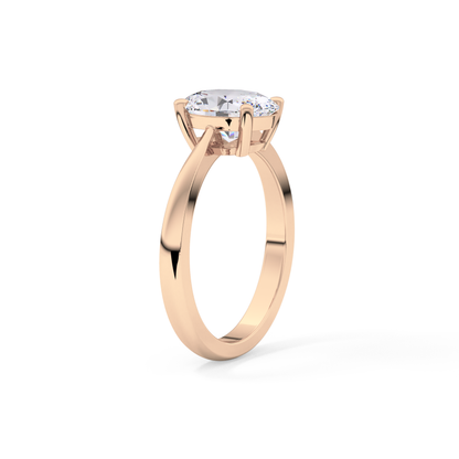 Oval Solitaire Lab Grown Diamond Engagement Ring