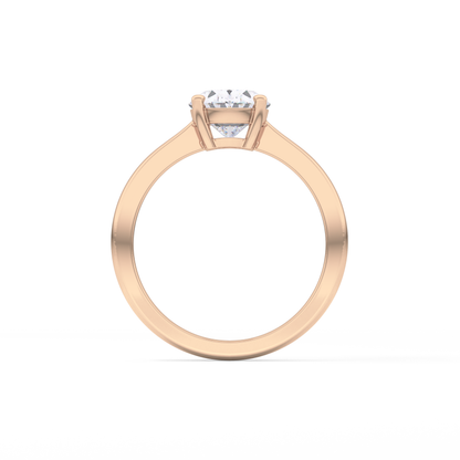 Oval Solitaire Lab Grown Diamond Engagement Ring