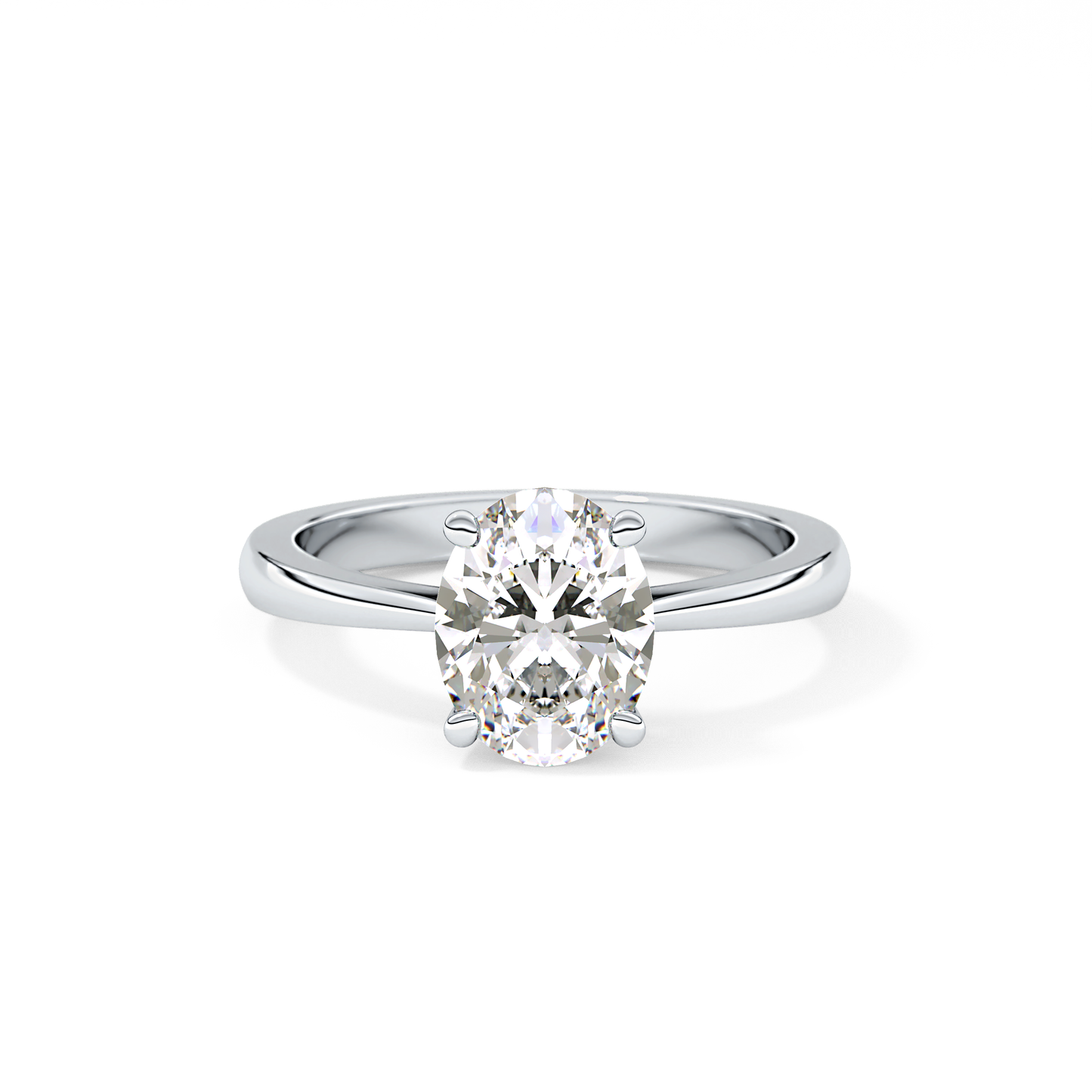 Oval Solitaire Lab Grown Diamond Engagement Ring