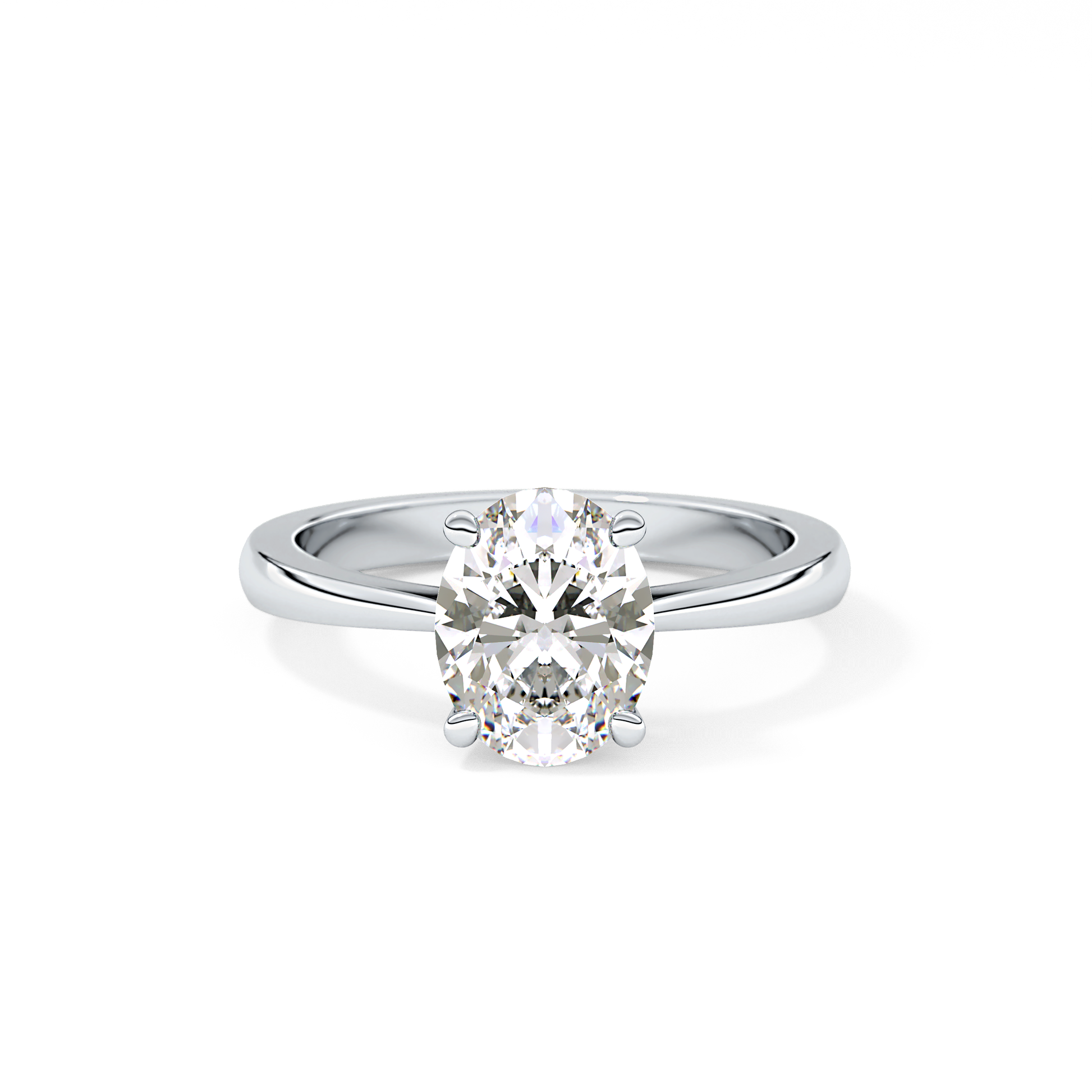 Oval Solitaire Lab Grown Diamond Engagement Ring