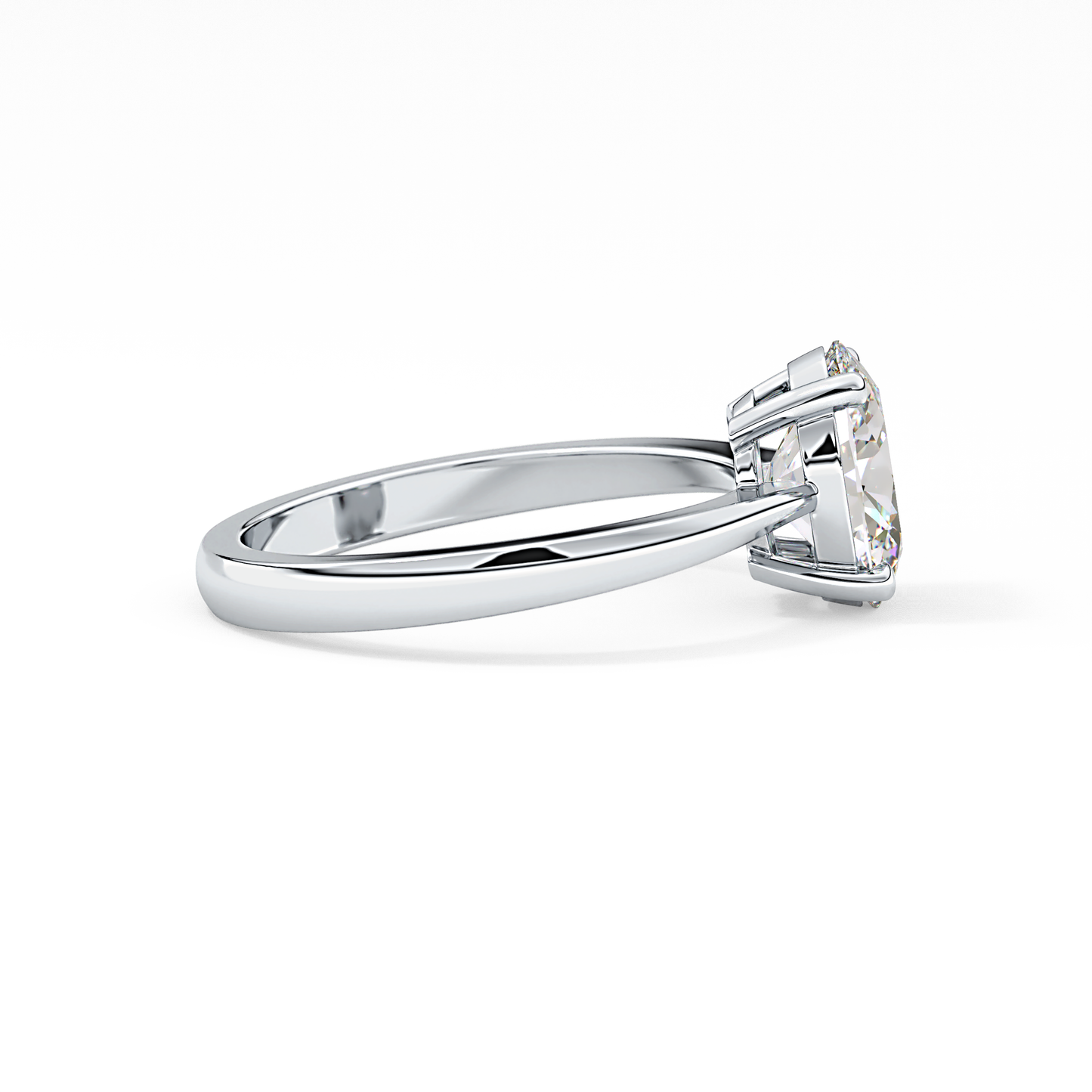 Oval Solitaire Lab Grown Diamond Engagement Ring