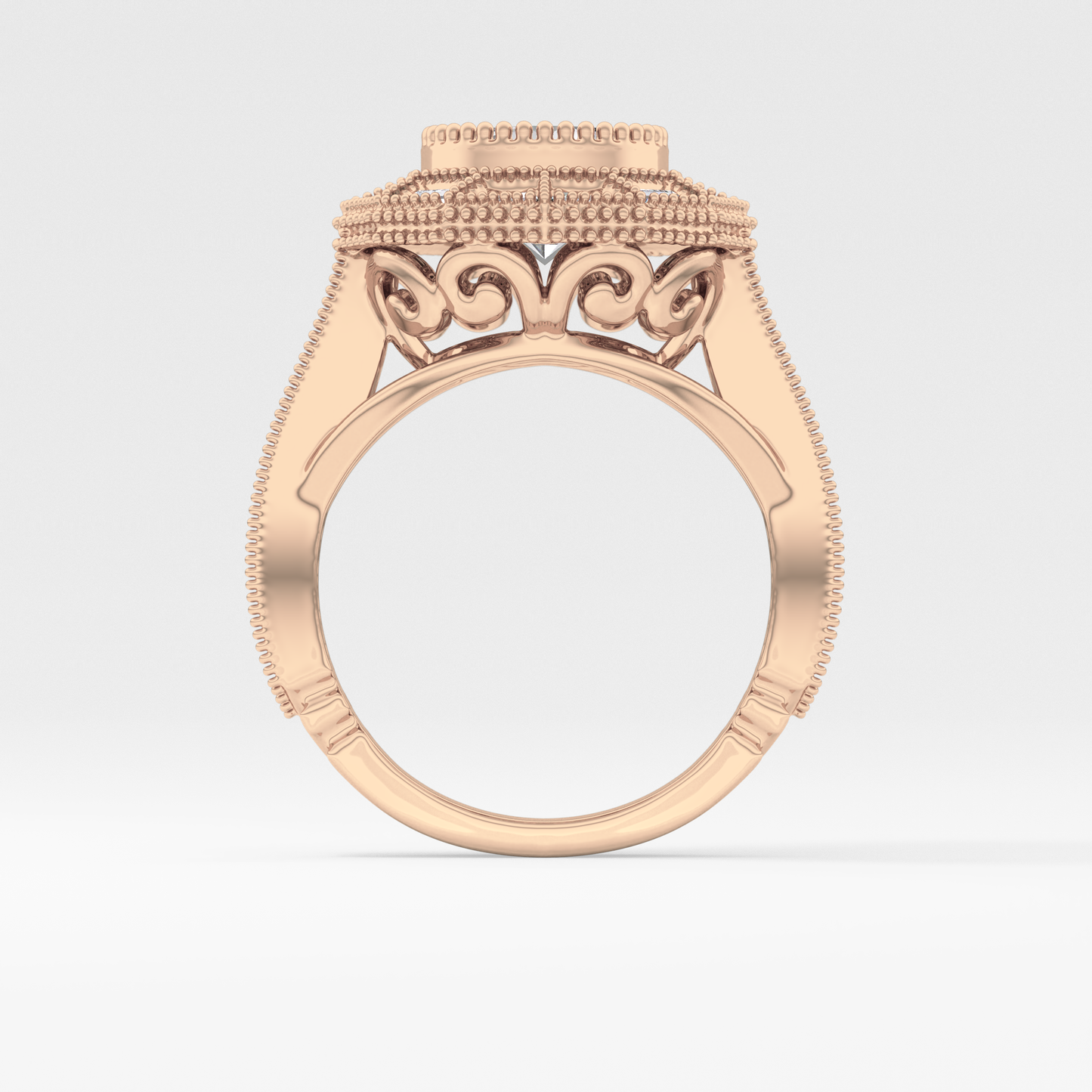 Round Cluster Lab Grown Diamond Engagement Ring