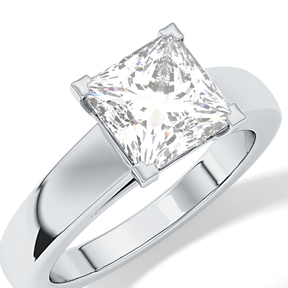 Princess Solitaire Lab Grown Diamond Engagement Ring