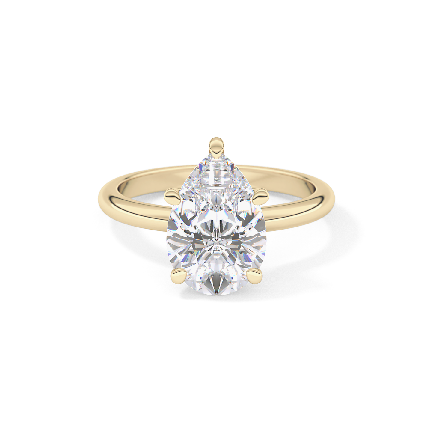 Pear Solitaire Lab Grown Diamond Engagement Ring
