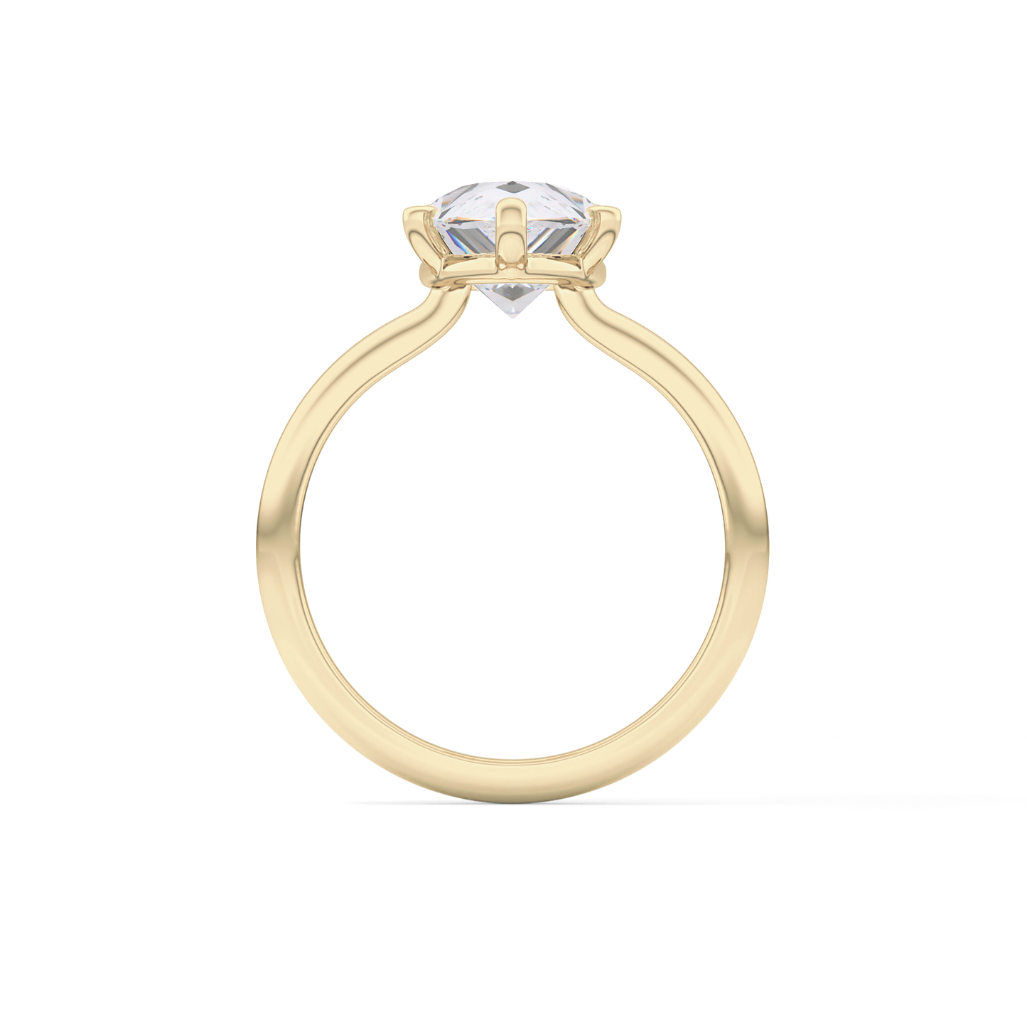 Pear Solitaire Lab Grown Diamond Engagement Ring