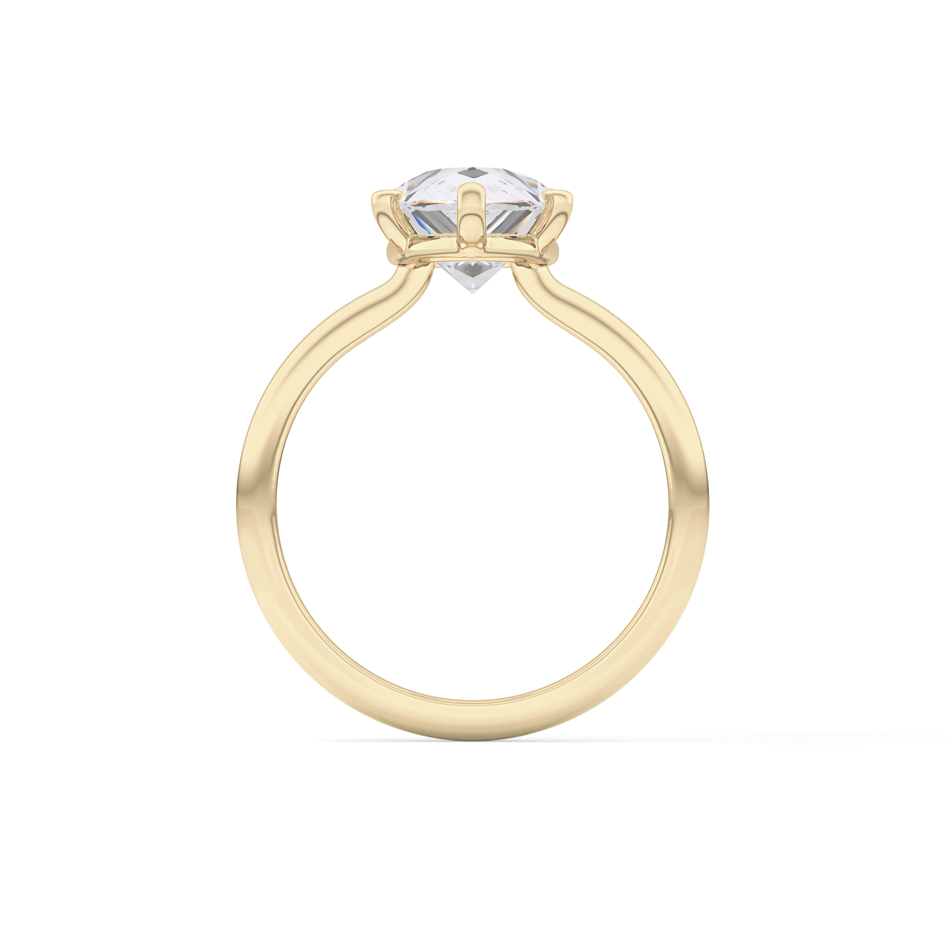 Pear Solitaire Lab Grown Diamond Engagement Ring
