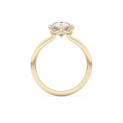 Pear Solitaire Lab Grown Diamond Engagement Ring