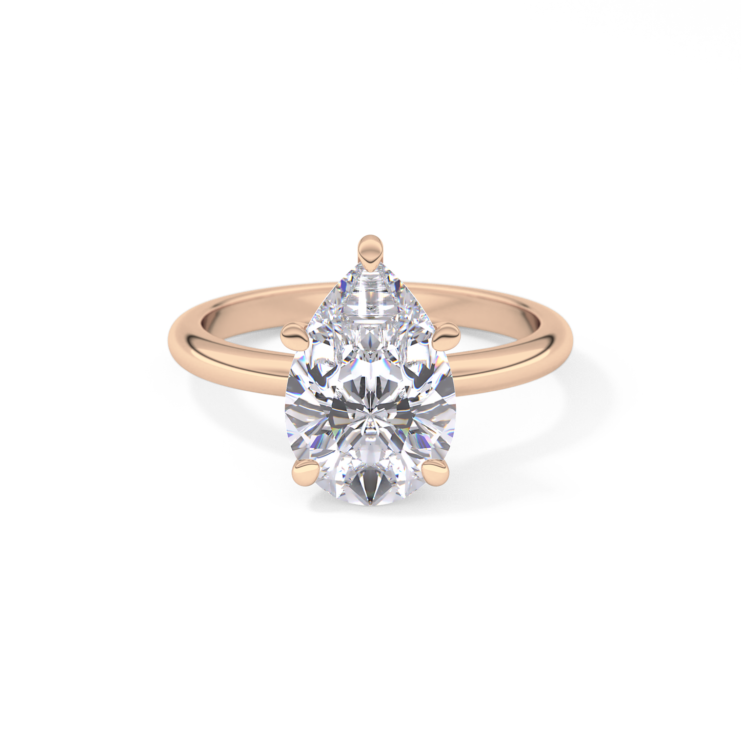 Pear Solitaire Lab Grown Diamond Engagement Ring