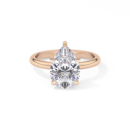 Pear Solitaire Lab Grown Diamond Engagement Ring